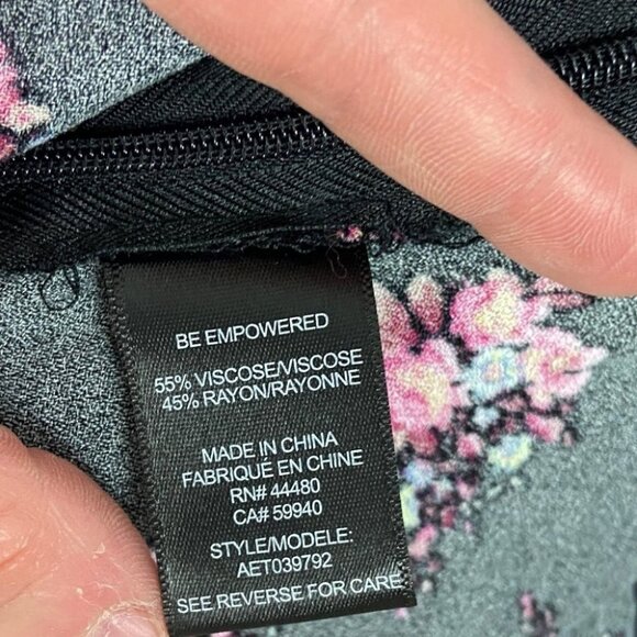 NEW AFRM Hart Floral Print Peplum Cutout Top Bohemian Nordstrom Bell Sleeve Boho - Picture 8 of 15